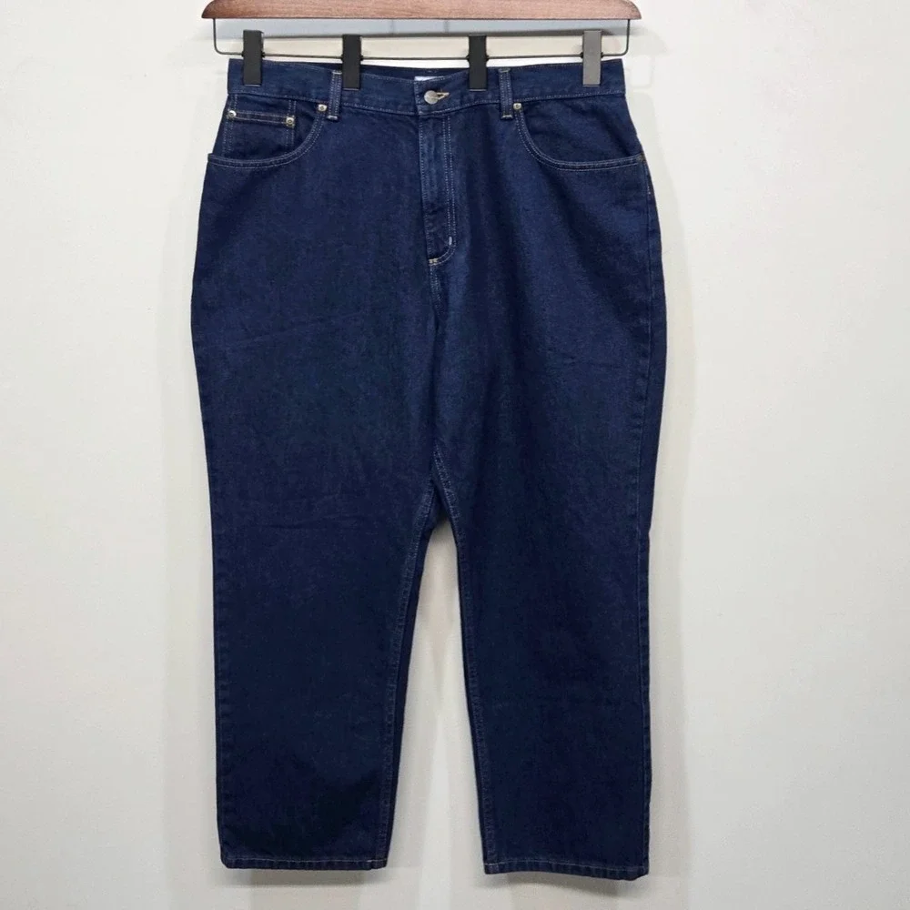 Vintage Y2K LL Bean Jeans Plus Size 18 Petite Dark Wash Original Fit Relaxed 90s